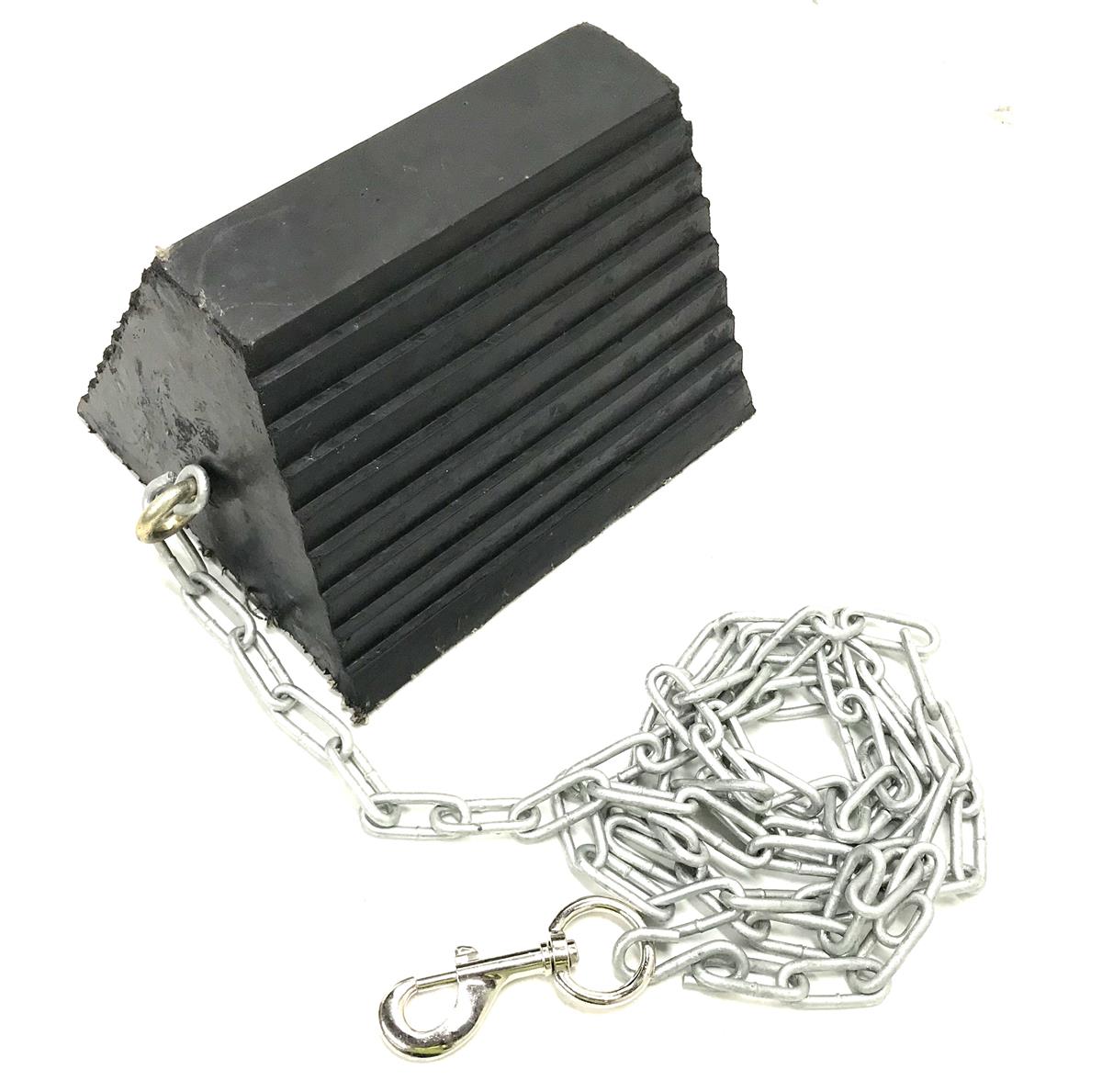 Rubber Wheel Chock with Chain for Common Application